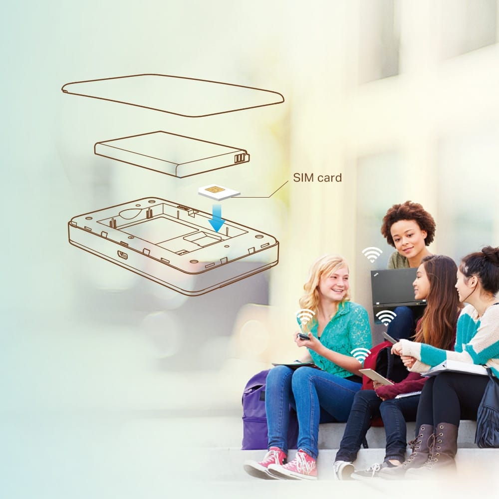 راوتر محمول يدعم شريحة انترنت الجيل الرابع بسرعة  150ميجابت في الثانية | LTE  M7350 - متجر نصر