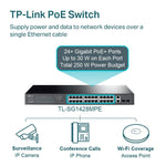 TP-Link Networks TP-Link 28-Port Gigabit Easy Smart PoE+ Switch / TL-SG1428PE