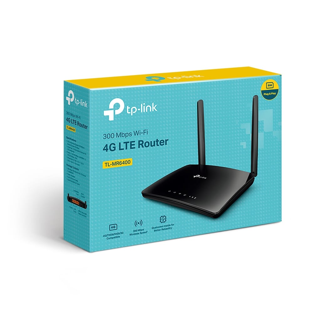 راوتر تي بي لينك 300 ميجا بت في الثانية لاسلكي| N 4G LTE | TL-MR6400 - متجر نصر