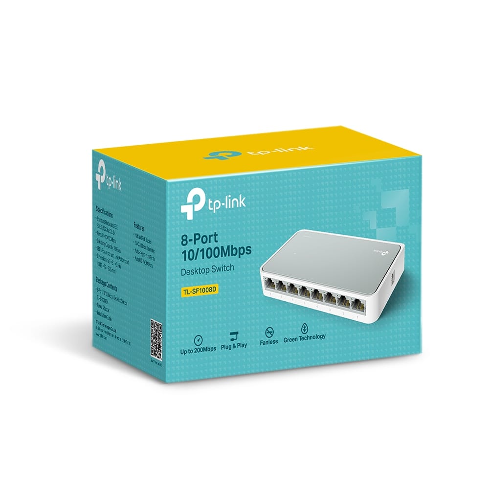 TP-Link 8-port 10/100M mini Desktop Switch | TL-SF1008D - متجر نصر