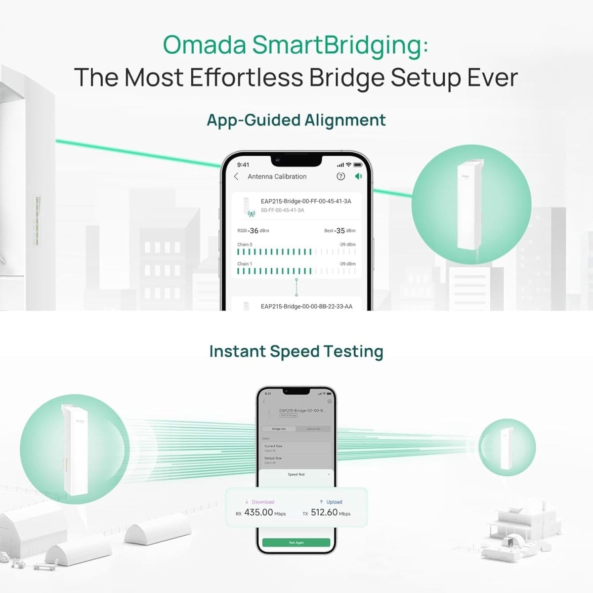 TP-Link Omada EAP215 Point to Point Wireless Bridge Kit Outdoor - متجر نصر