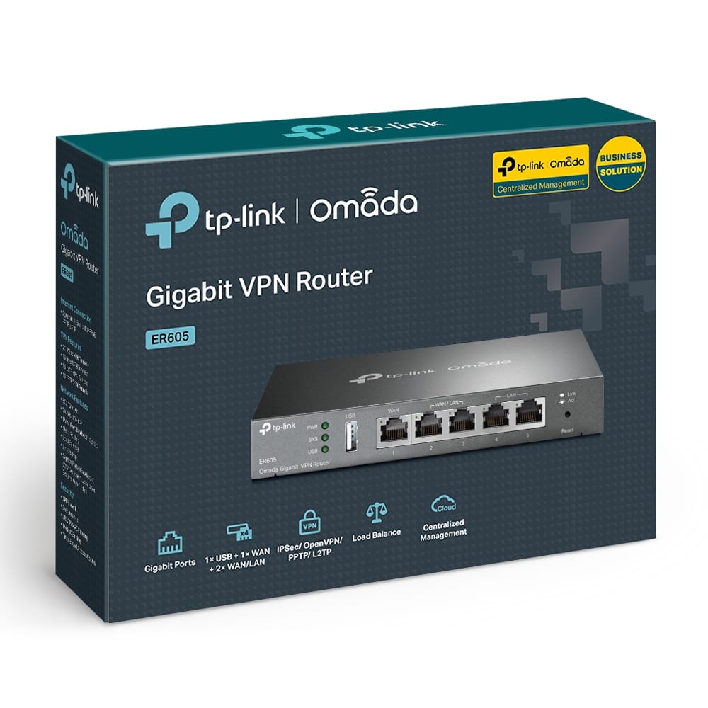 جهاز توجيه متعدد المنافذ من تي بي لينك |TP-Link Omada Gigabit VPN Router | ER605 - متجر نصر