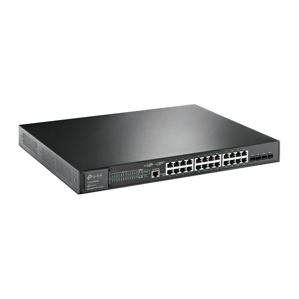 TP-Link JetStream 24-Port Gigabit L2+ Managed PoE+ Switch with 4 10GE SFP+ Slots, 384W | TL-SG3428XMP - متجر نصر