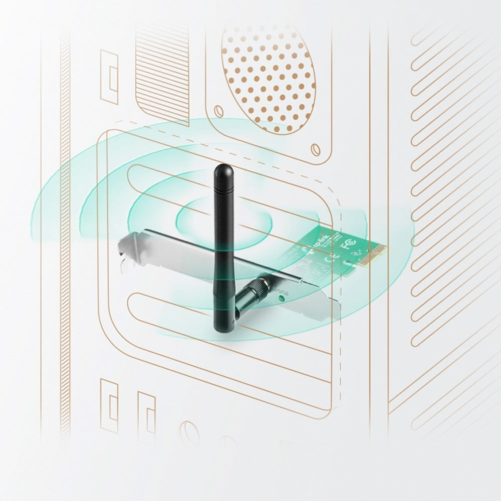 TP-Link® N150 Wi-Fi 4 Wireless N PCI Express Adapter | TL-WN781ND - متجر نصر