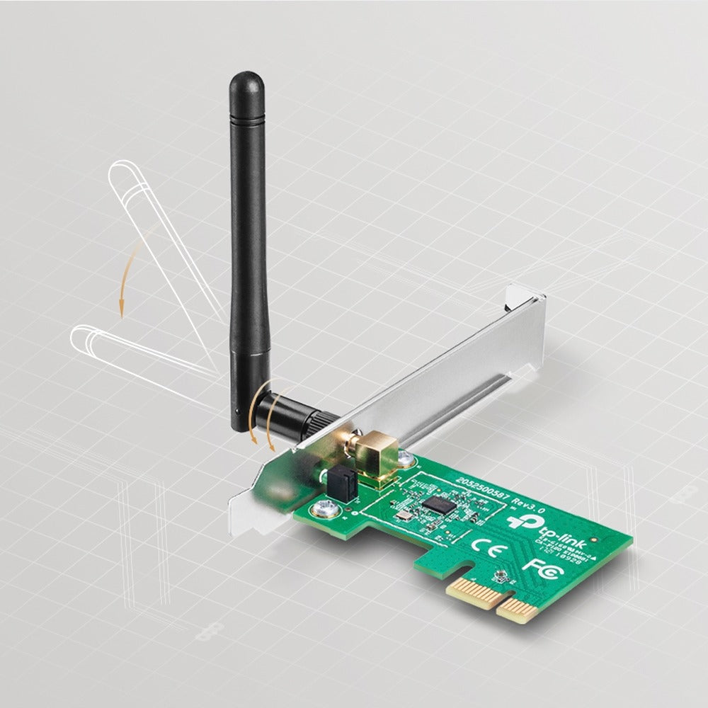 TP-Link® N150 Wi-Fi 4 Wireless N PCI Express Adapter | TL-WN781ND - متجر نصر