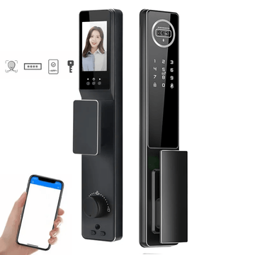 Tuya Locks No Installation Smart Door Lock SE52x |Video Call | Self Open | Surveillance Cam (Tri Lock)