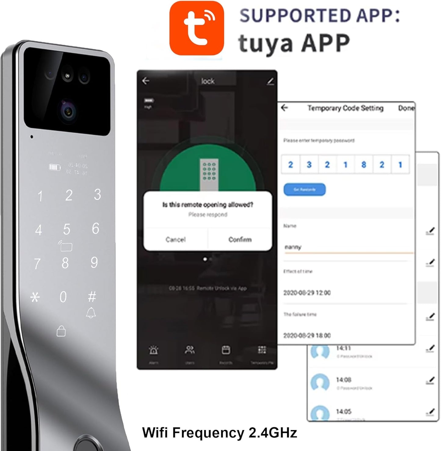 Smart Door Lock Face Recognition -SE6 - متجر نصر