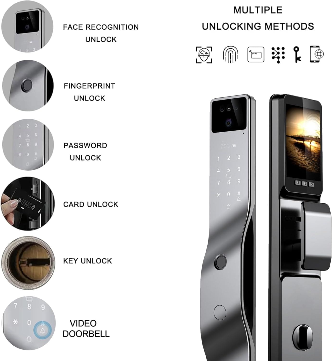 Smart Door Lock Face Recognition -SE6 - متجر نصر