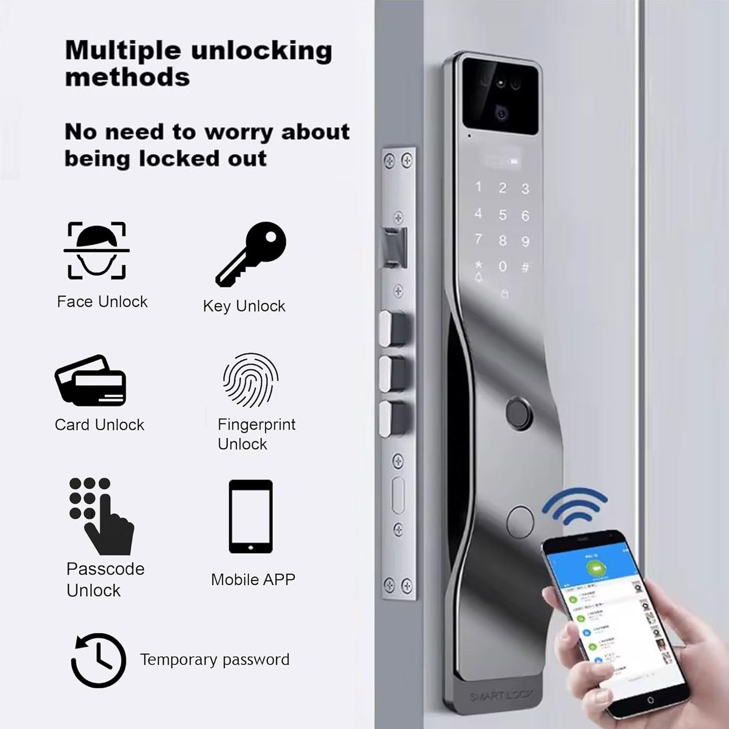 Smart Door Lock Face Recognition -SE6 - متجر نصر