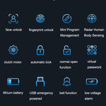 Tuya Locks Smart Door Lock for Glass Door Face Recognition | SE39x