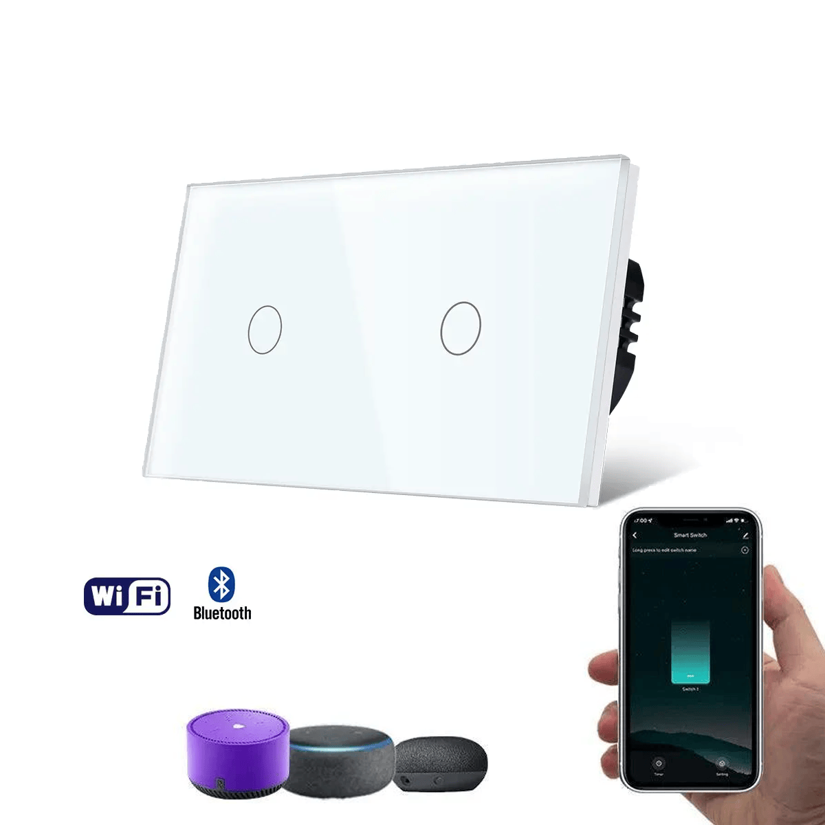 Tuya Smart Switch 16A | (1/2/3 Gang) | (Black / White) | (US/UK) | - متجر نصر