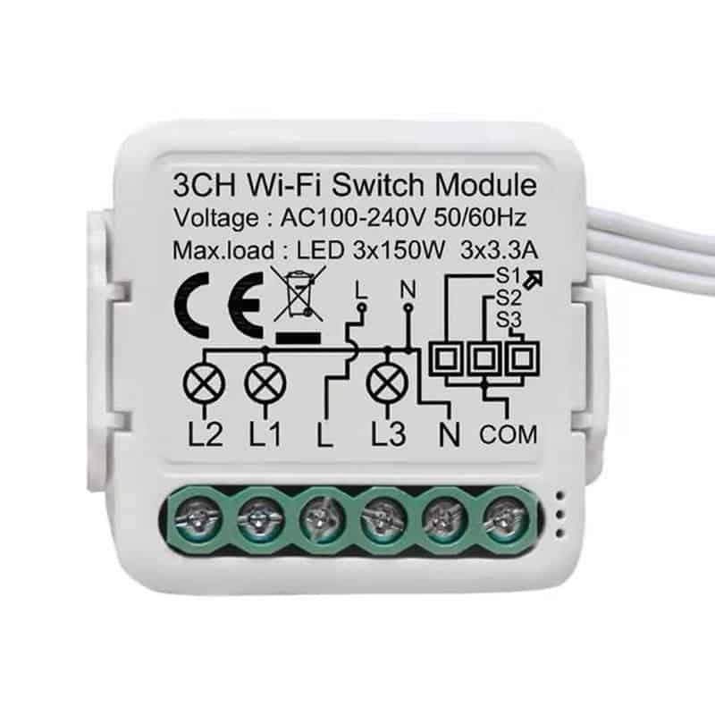 Tuya Mini Smart Switch 10A | (1/2/3 Gang) - متجر نصر