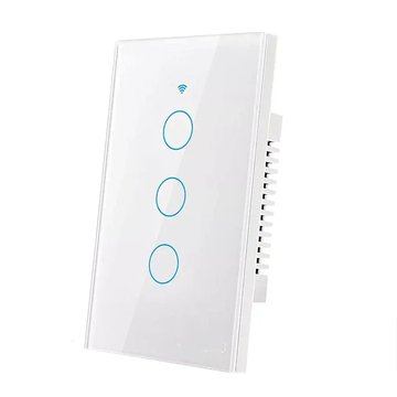 Tuya Smart Home 3 Gang Tuya Smart Switch 10A | (1/2/3/4 Gang) | (US/UK) | (Black / White)