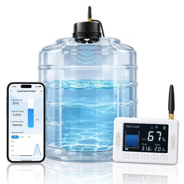 Tuya Smart Home Installation for Tank (Power available near Tank) Wireless Tank Level Meter | WiFi Screen + RF Sensor | External Antenna | Stainless Sensor | New Model | EPTech.WiFi.RF.Plus