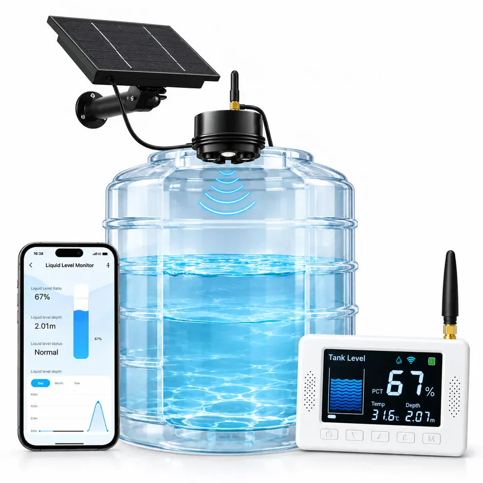 Wireless Tank Level Meter | WiFi Screen + RF Sensor | External Antenna | Stainless Sensor | New Model | EPTech.WiFi.RF.Plus - متجر نصر