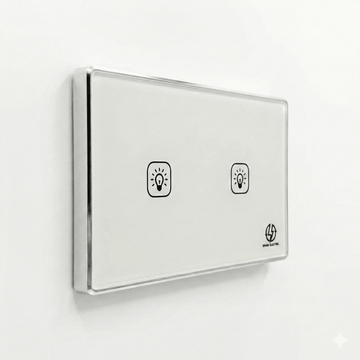 Tuya Smart Home Tuya Smart Deluxe Switch 10A | 2 Gang | Aluminum Frame | Spark Electric