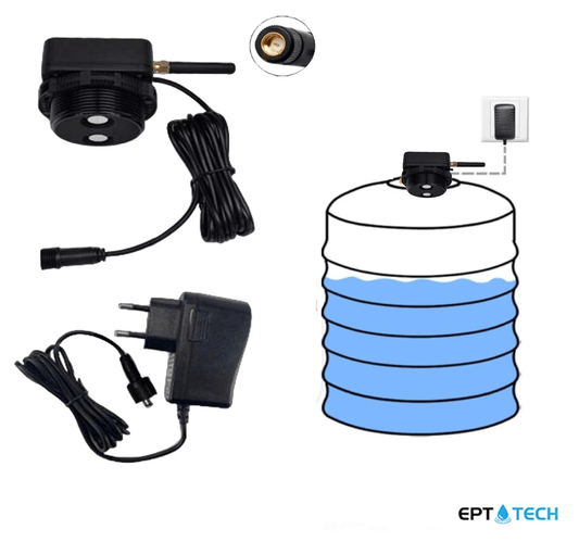 Tuya Smart Home Wireless Tank Level Meter | WiFi Sensor | External Antenna |Stainless | EPTech.WiFi.Plus