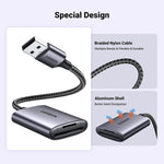 UGREEN Accessories UGREEN 2 in 1 USB SD Card Reader /80887