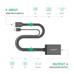 UGREEN Accessories UGREEN 40238 HDMI TO DISPLAYPORT CONVERTER 4K2K 30HZ,1080P 120HZ