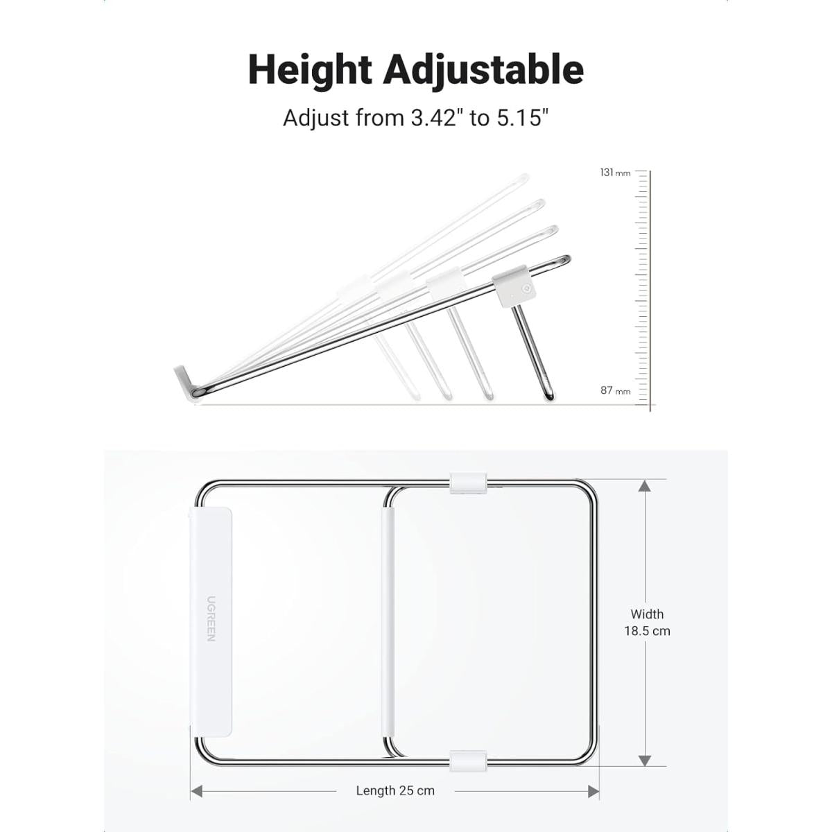 UGREEN 80348 Portable Adjustable Laptop Stand – Sturdy Construction /80348