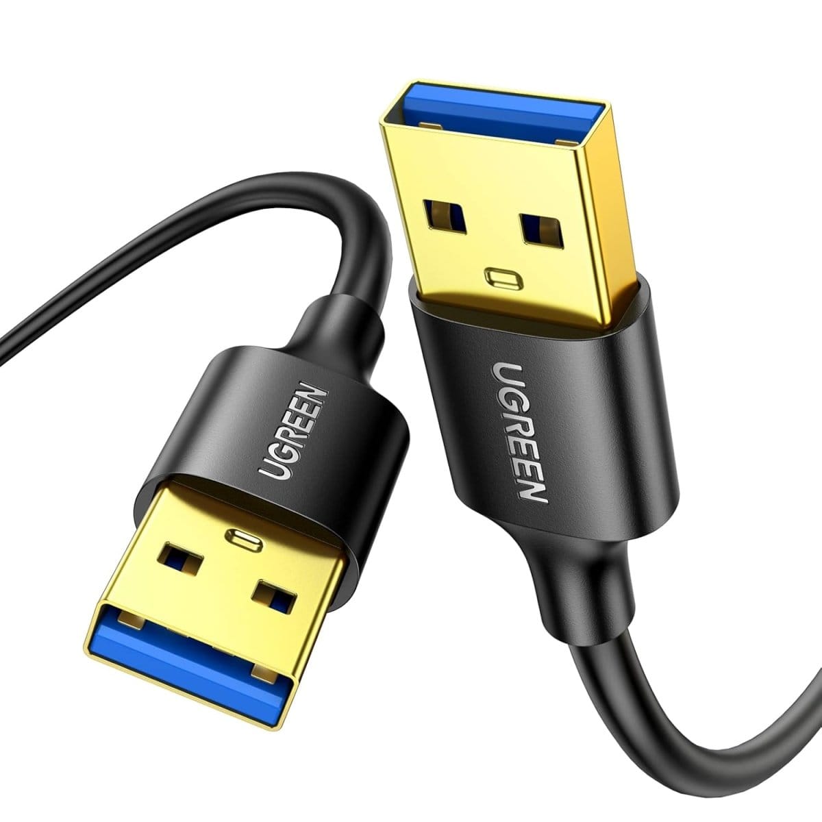كابل يوجرين USB-A 3.0 ذكر إلى ذكر (أسود) / US128 - متجر نصر