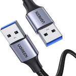 UGREEN Accessories 0.5 Meter #80789 Ugreen USB 3.0 USB-A Male to USB-A Male Alu Case Braided Cable Black / US373