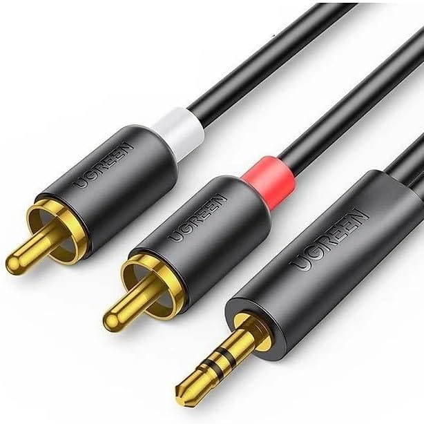 Ugreen 24k gold plated 3.5mm Male to 2RCA Male Audio Cable /AV195 - متجر نصر