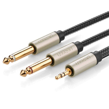 UGREEN Accessories 1Meter #10613 Ugreen cable audio cable mini jack 3.5mm - 2 x jack 6.35mm 2m gray / AV126