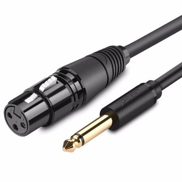 UGREEN Accessories 2 Meter #20719 Ugreen Audio Cable XLR Microphone Cable (Female) - 6.35mm Jack (Male)  Black/ AV131