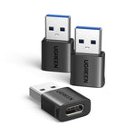 UGREEN Accessories 3 Pack #45299 UGREEN USB-C FEMALE TO USB-A MALE ADAPTER SET (2 Pack - 3-Pack) / US701