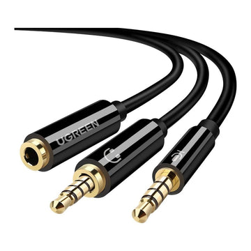 UGREEN Accessories Black #20898 Ugreen 3.5mm Female To 2 3.5mm Male ABS Case Audio Splitter Cable /AV140
