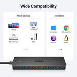 UGREEN Accessories Black #35574 UGREEN-C 4-Port USB 3.0 Hub 5Gbps Ultra-Slim with 1m Cable Black | CM219