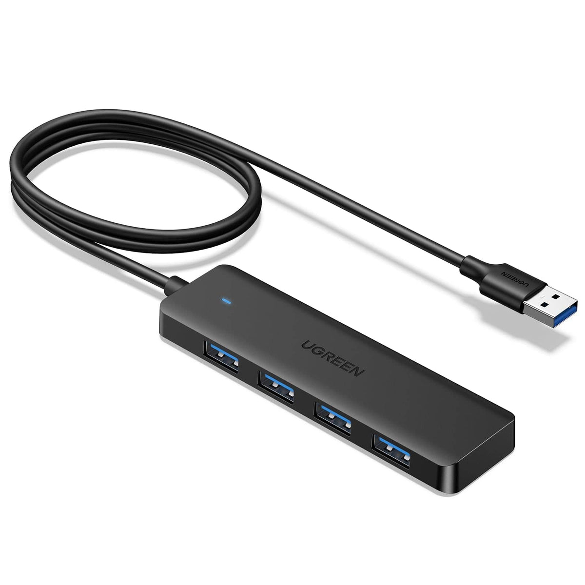 UGREEN-C 4-Port USB 3.0 Hub 5Gbps Ultra-Slim with 1m Cable Black | CM219 - متجر نصر