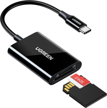 UGREEN Accessories Black #35622 UGREEN 2-IN-1 USB-C Card Reader SD/MicroSD-Multicolor/ CM265