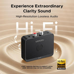 UGREEN Accessories Black #55545 UGREEN-C Bluetooth 6.0 Audio Receiver with LDAC Hi-Res Audio, 15H Battery, Dual Pairing, 3.5mm AUX & RCA Black | BT505