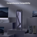 UGREEN Accessories Gray #15813 UGREEN-C M.2 NVMe & SATA SSD Enclosure 10Gbps USB 3.2 Gen 2 Gray | CM767
