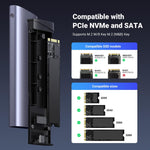 UGREEN Accessories Gray #15813 UGREEN-C M.2 NVMe & SATA SSD Enclosure 10Gbps USB 3.2 Gen 2 Gray | CM767