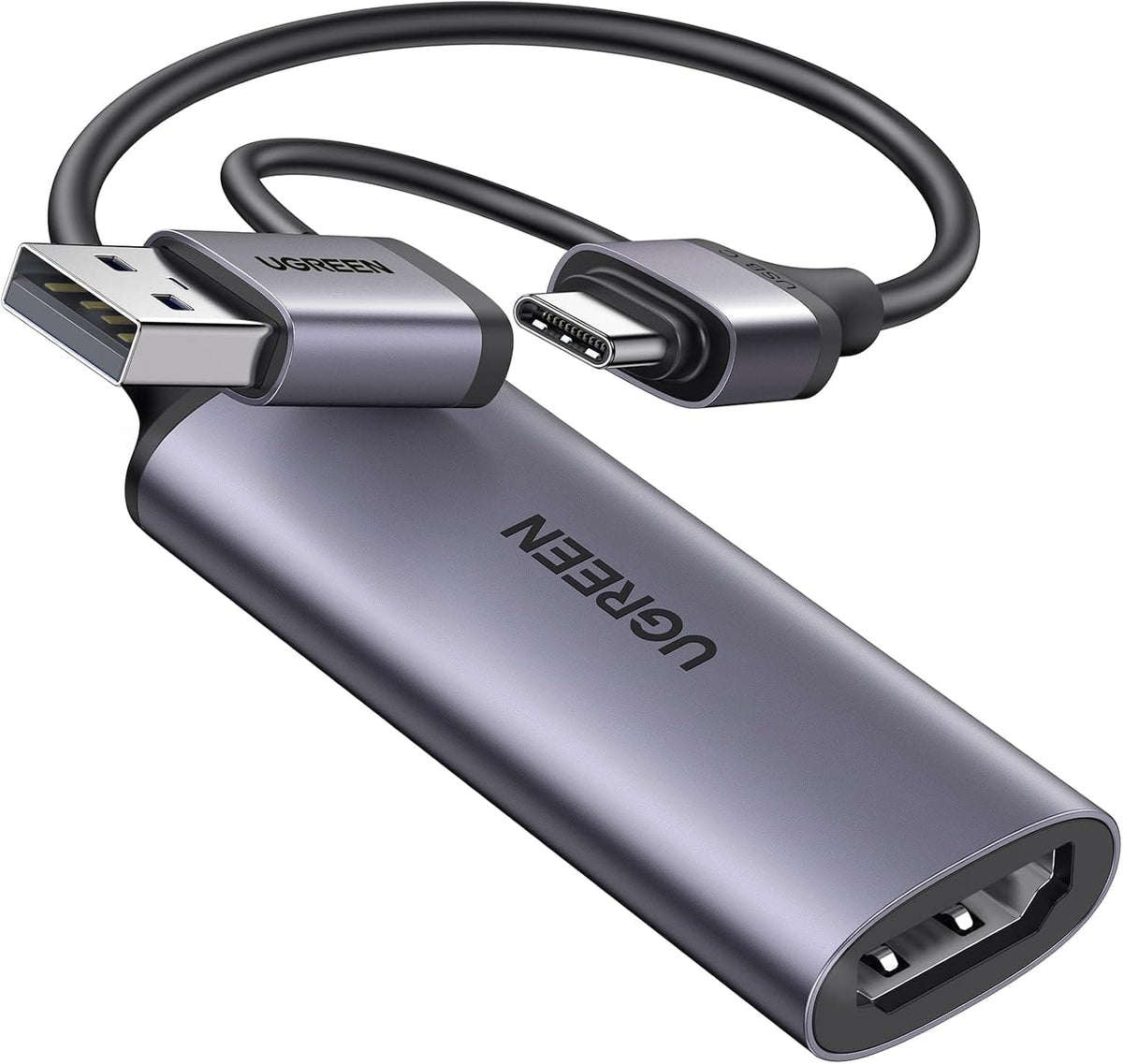 UGREEN-C HDMI Video Capture Card 1080P 60Hz with USB-C and USB-A 2-in-1 Plug Gray | CM716 - متجر نصر