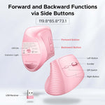 UGREEN Accessories Pink #65666 UGREEN-C Ergonomic Vertical Mouse 2.4GHz & Bluetooth Dual Mode 4000 DPI Pink | M571