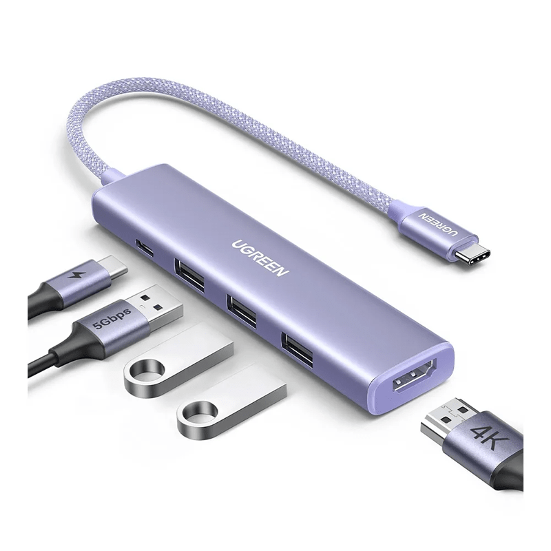 UGREEN Revodok 5-in-1 USB C Hub (PD 100W, 4K@30Hz) - Multicolor | CM478 - متجر نصر