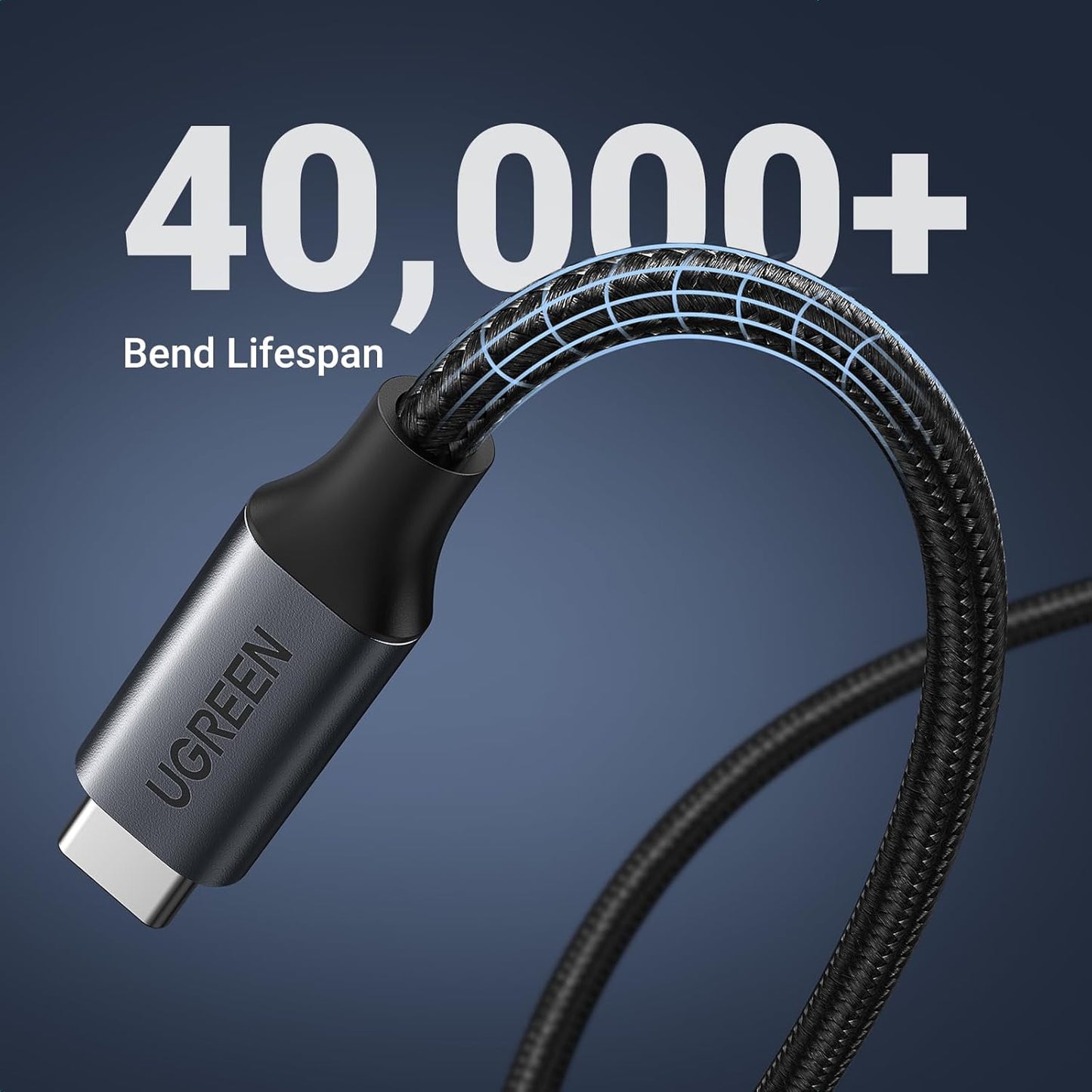 UGREEN 100W USB C Extension Cable 10Gbps 4K 60Hz, Male to Female Black 1M | 45191 - متجر نصر