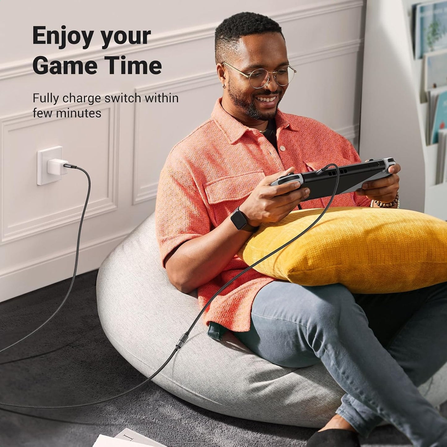 UGREEN 100W USB C Extension Cable 10Gbps 4K 60Hz, Male to Female Black 1M | 45191 - متجر نصر