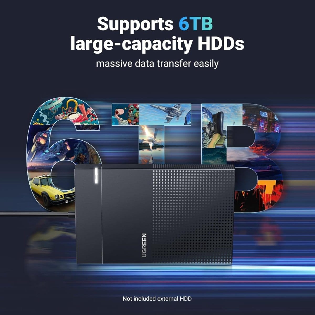 UGREEN 2.5 Inch Hard Drive Enclosure with Cable 5G | 30719 - متجر نصر