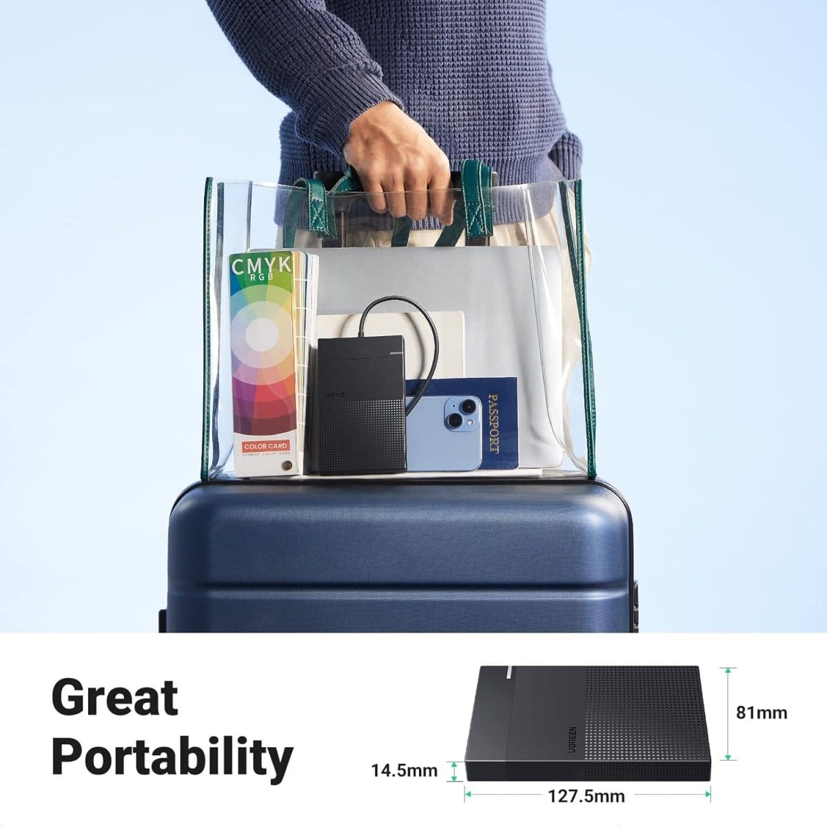 UGREEN 2.5 Inch Hard Drive Enclosure with Cable 5G | 30719 - متجر نصر