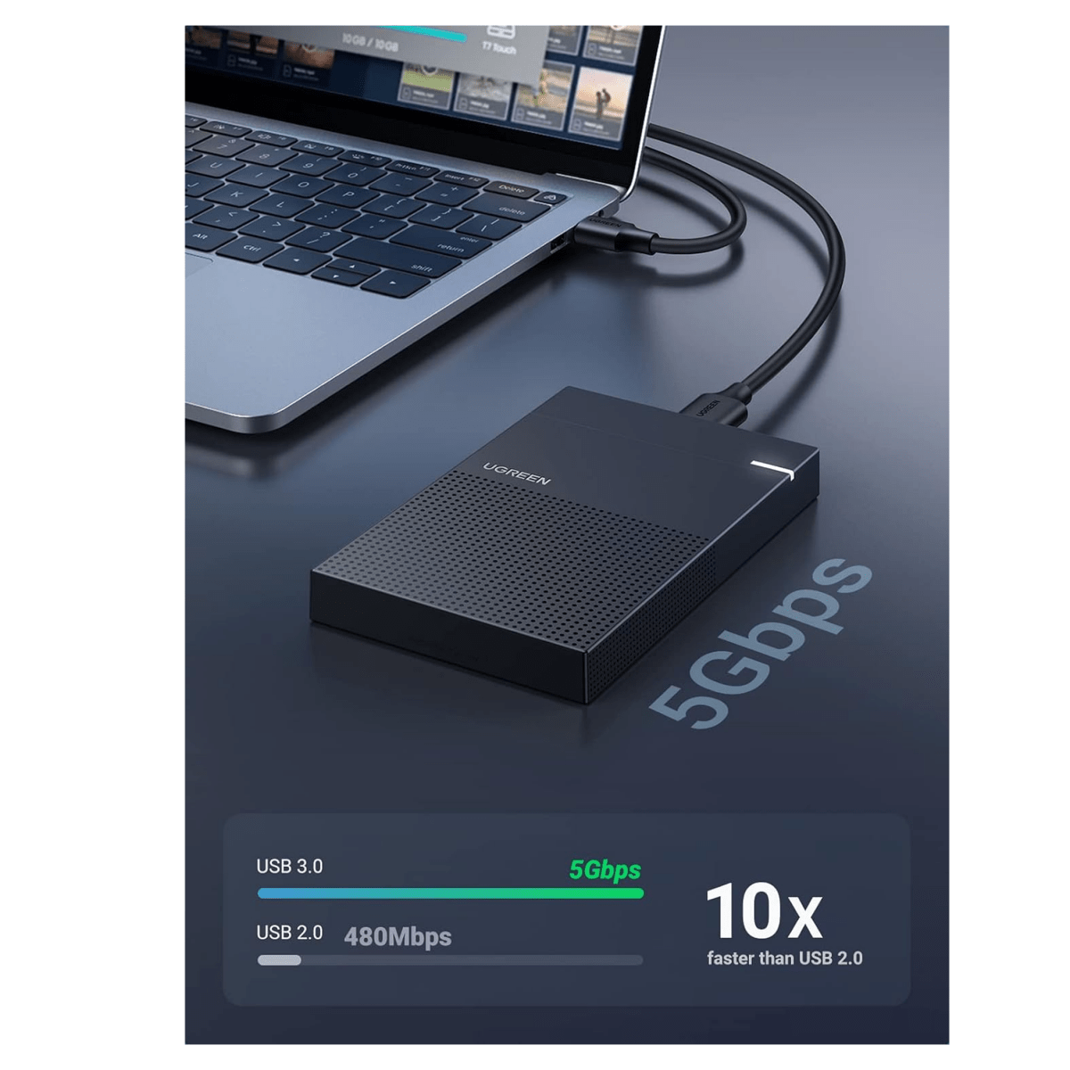 UGREEN 2.5 Inch USB A Hard Drive Enclosure | 30725 - متجر نصر