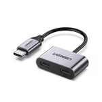 UGREEN Accessories UGREEN 2-in-1 Type-C to Type-C Audio + PD USB-C Charging Adapter | CM232 60165