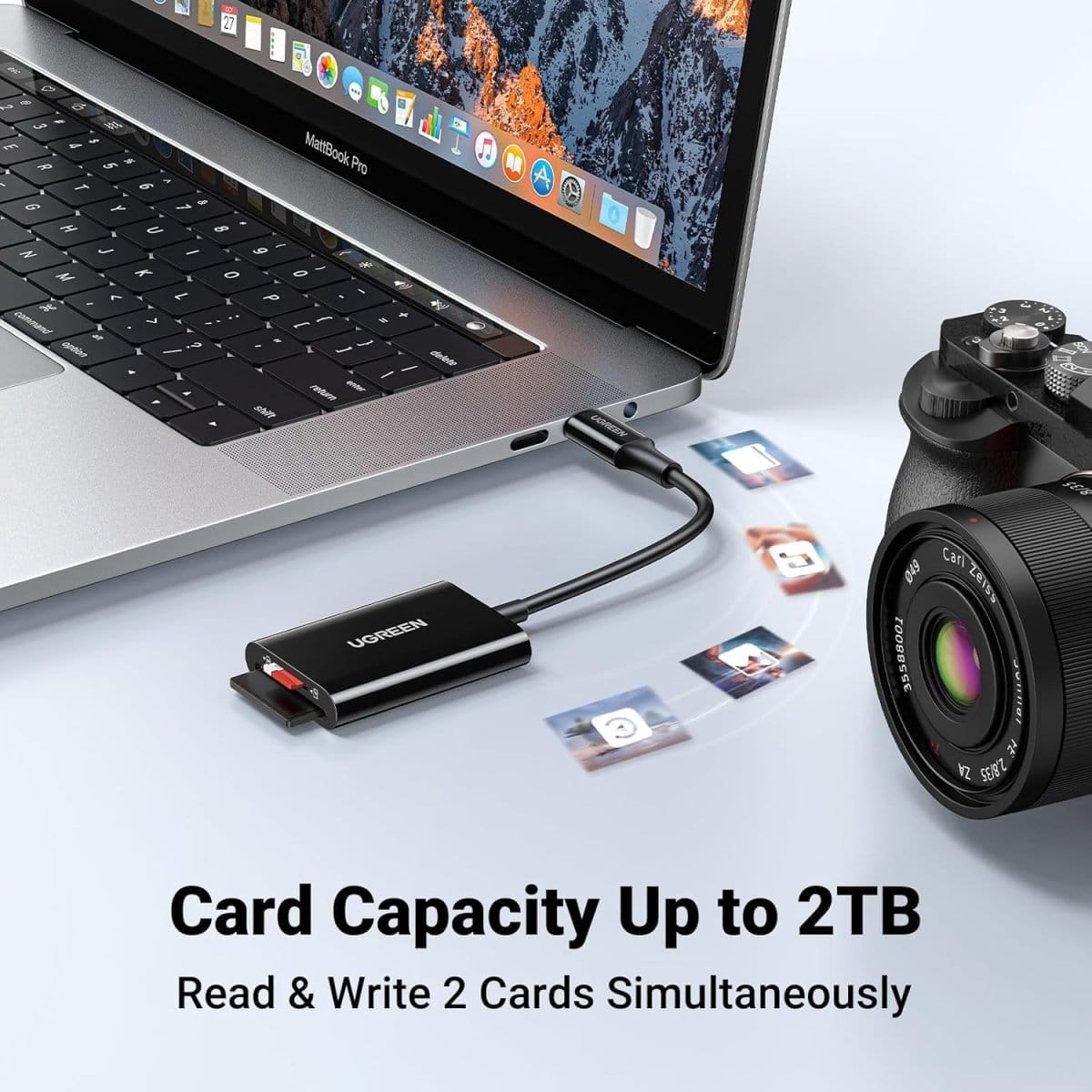 قارئ بطاقات UGREEN 2 في 1 USB-C SD/MicroSD متعدد الألوان/ CM265 - متجر نصر