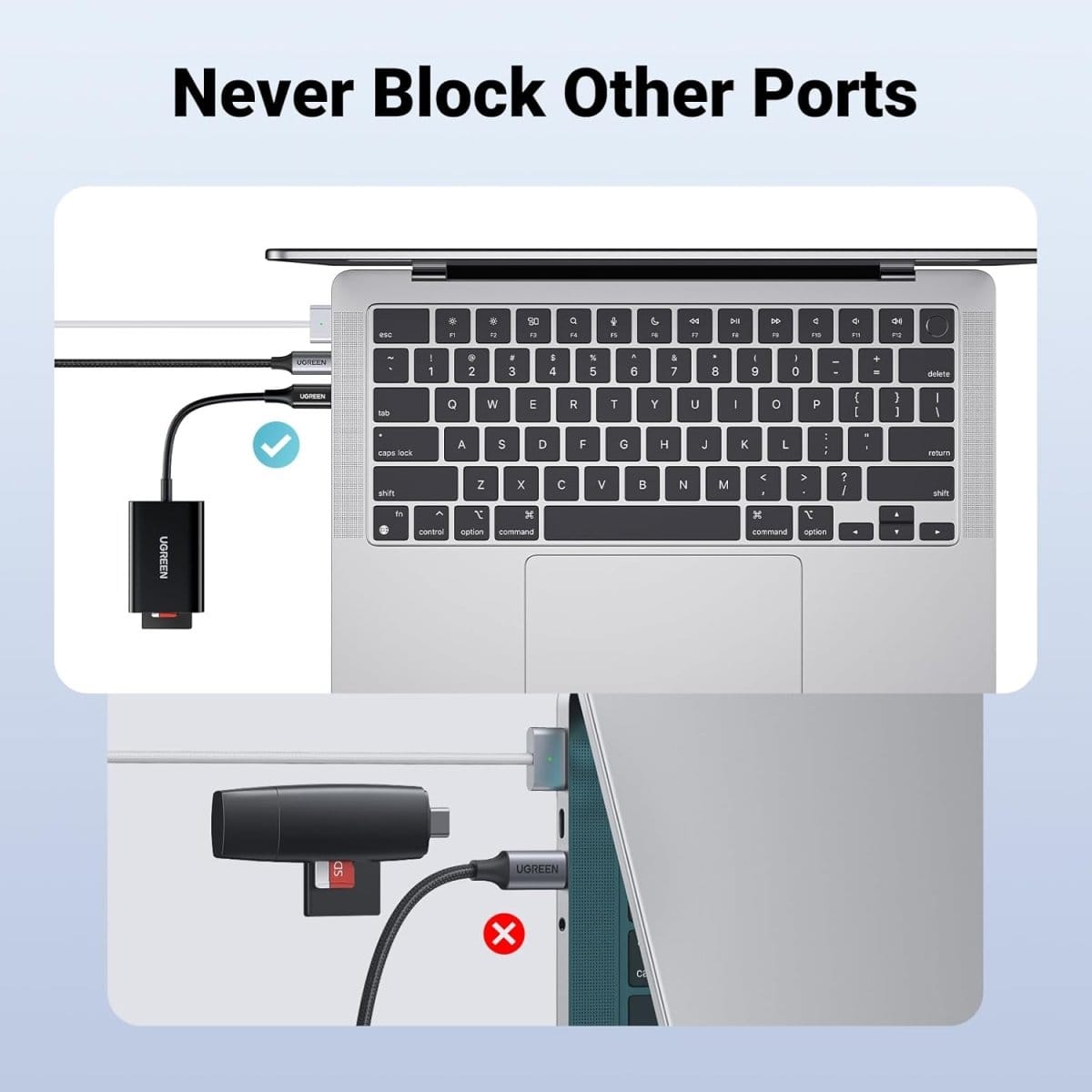 قارئ بطاقات UGREEN 2 في 1 USB-C SD/MicroSD متعدد الألوان/ CM265 - متجر نصر