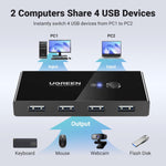 UGREEN Accessories UGREEN 2 In 4 Out USB 2.0 Sharing Switch Box | 30767