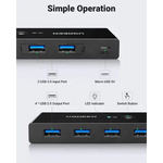 UGREEN Accessories UGREEN 2 In 4 Out USB 3.0 Sharing Switch Box | 30768